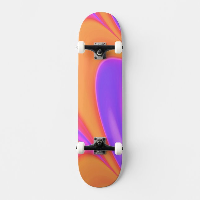 Bright Colour Swirl Skateboard (Front)