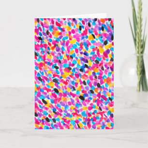 Bright Coloured Abstract Watercolor Greeting Card