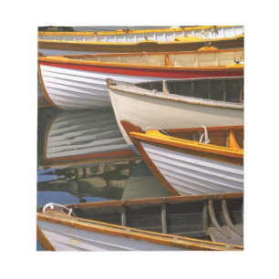 Bright coloured boats at the Wooden Boat Centre Notepad