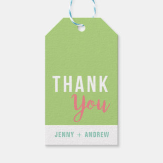 Bright Coloured Bridal Shower Thank You Gift Tag