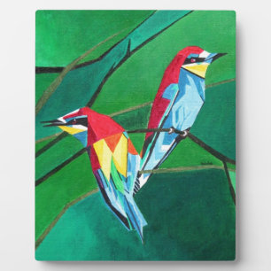 Bright Coloured European Bee Eater Bird Plaque