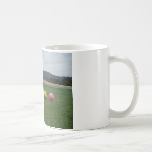 bright coloured Golf Balls on a mountain Coffee Mug (Right)