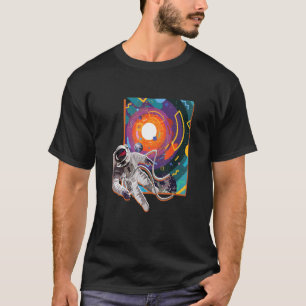 Bright Coloured Graphic of Space Astronaut and Pla T-Shirt