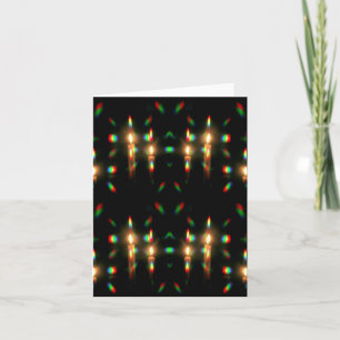 Bright Coloured Lights Candles  Card
