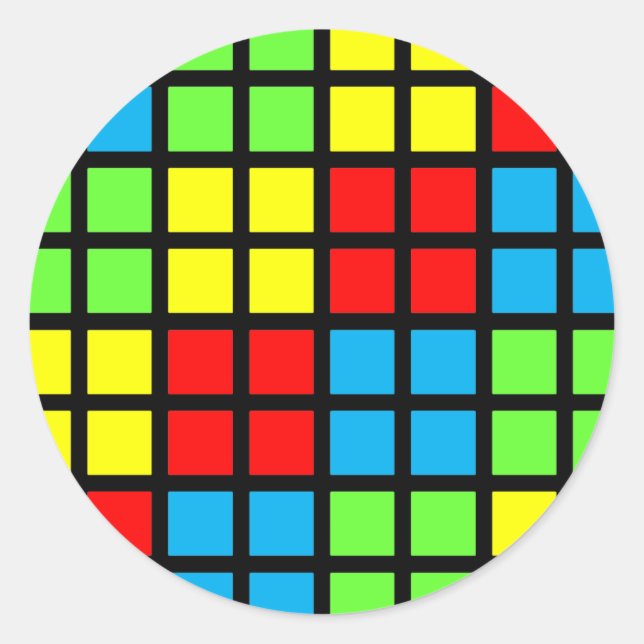 Bright Coloured Optical Illusion Stickers (Front)