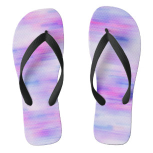 Bright coloured stain abstract pattern thongs