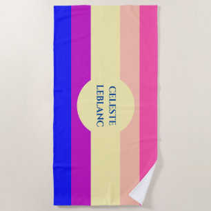 Bright Coloured Stripes-Summer- Beach Towel