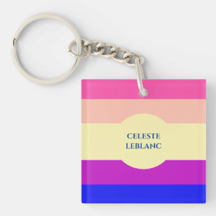 Bright Coloured Stripes-Summer- Keychain