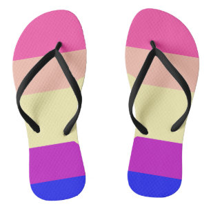 Bright Coloured Stripes-Summer- Thongs