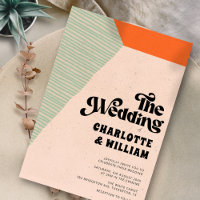 Bright Colourful 70s Abstract Retro Wedding