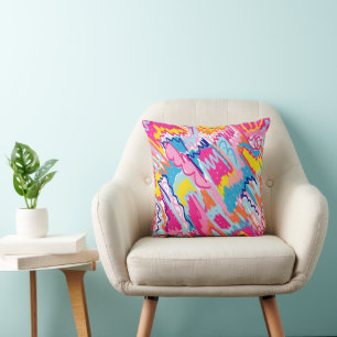 Bright Colourful Abstract Art Cushion