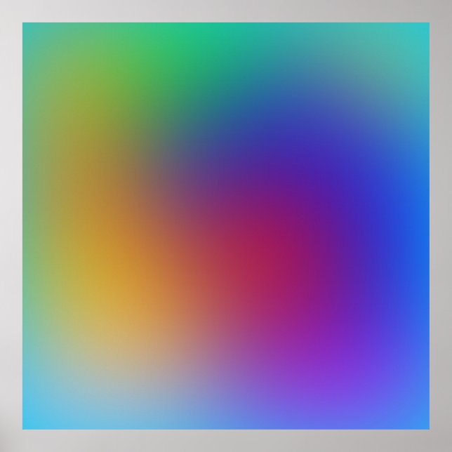 Bright Colourful Abstract Background Poster (Front)