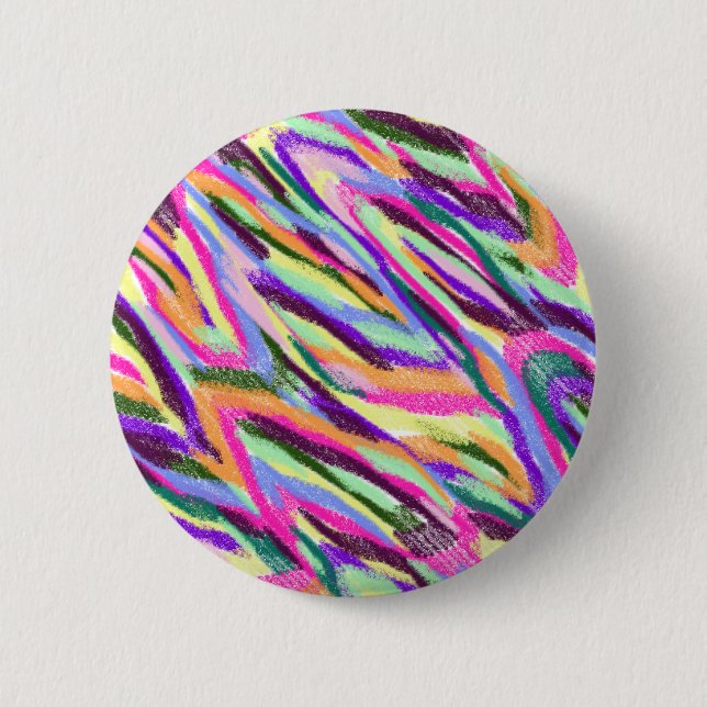Bright Colourful Abstract Button (Front)