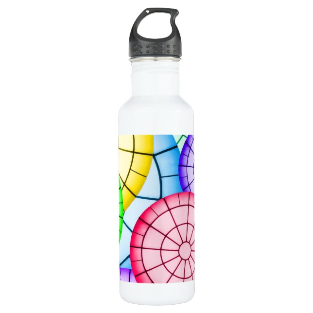 Bright Colourful Abstract Circles Pattern 710 Ml Water Bottle (Front)
