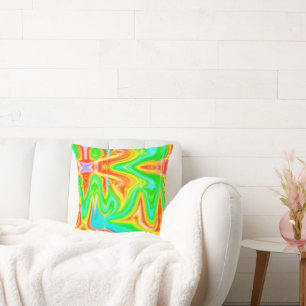 Bright Colourful Abstract Pattern Cushion