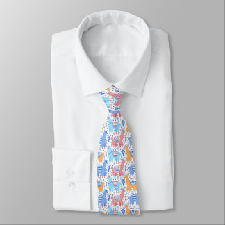 Bright Colourful Alpaca Pattern Tie