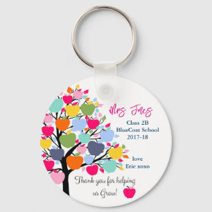 Bright Colourful Apple Tree Keychain, Helping Us  Key Ring