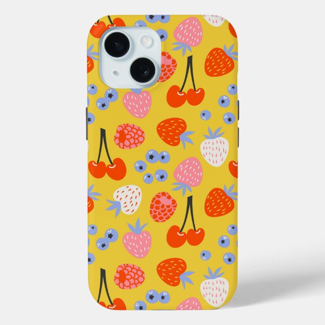 Bright Colourful Berry Fruit Pattern Case-Mate iPhone Case (Back)