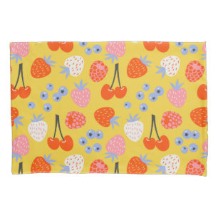 Bright Colourful Berry Fruit Pattern Pillowcase