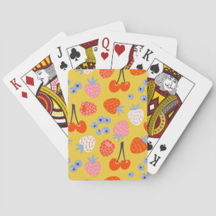 Bright Colourful Berry Fruit Pattern Playing Cards