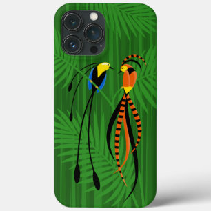 Bright Colourful Birds of Paradise Dark iPhone 13 Pro Max Case