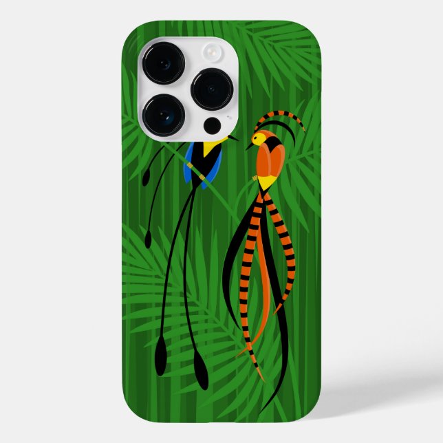 Bright Colourful Birds of Paradise Dark Case-Mate iPhone Case (Back)