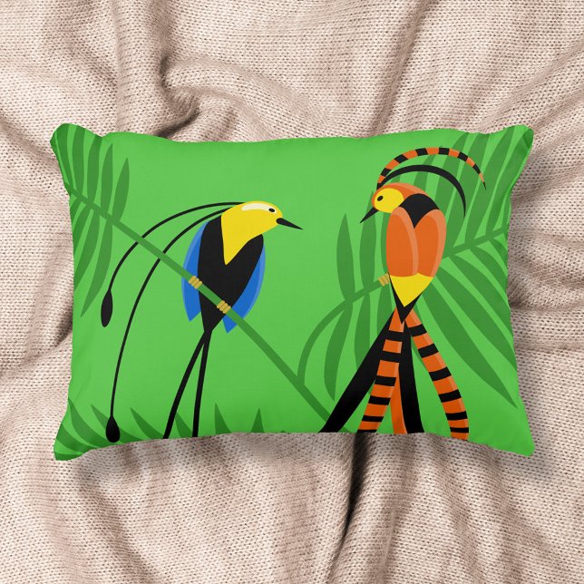 Bright Colourful Birds of Paradise Decorative Cushion (Creator Uploaded)