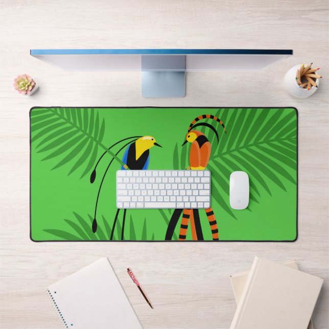 Bright Colourful Birds of Paradise Desk Mat (Office 1)