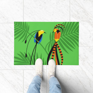 Bright Colourful Birds of Paradise Doormat