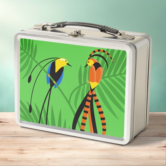 Bright Colourful Birds of Paradise Metal Lunch Box (Creator Uploaded)
