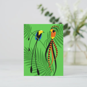 Bright Colourful Birds of Paradise Postcard