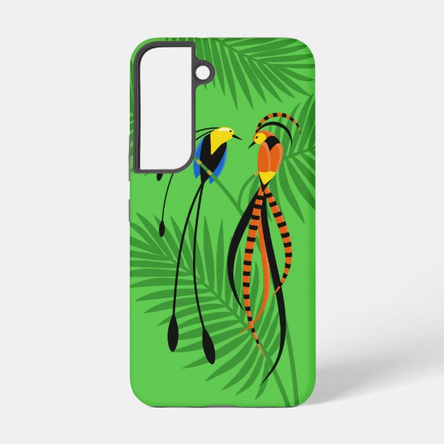 Bright Colourful Birds of Paradise Samsung Galaxy S22 Case (Back)