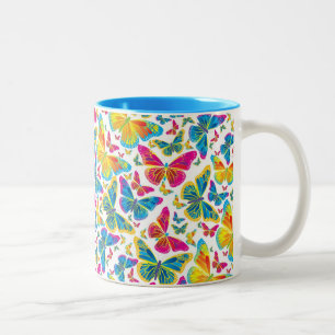 Bright colourful butterflies coffee mug