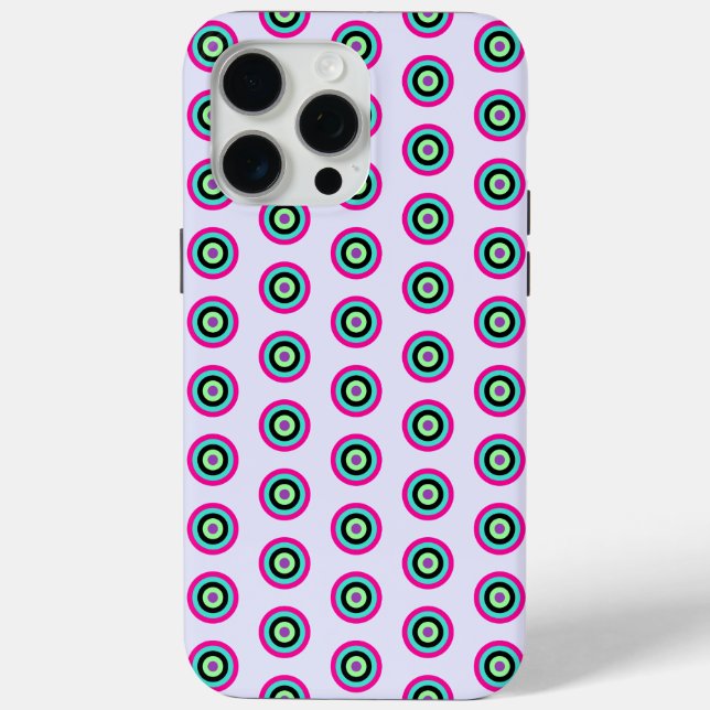 Bright Colourful Circles Case for iPhone 15 Pro Ma (Back)