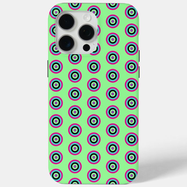 Bright Colourful Circles Case for iPhone 15 Pro Ma (Back)