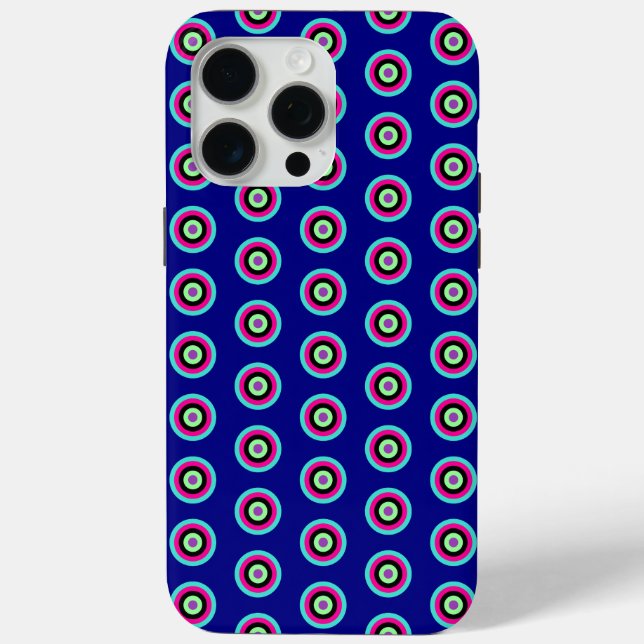 Bright Colourful Circles Case for iPhone 15 Pro Ma (Back)