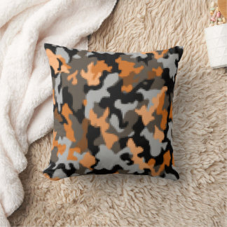 Bright Colourful Cool Camo Pattern  Cushion