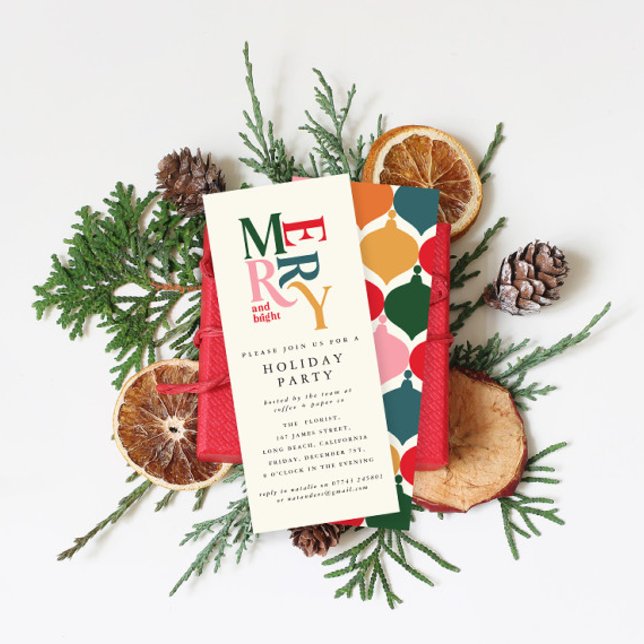bright colourful corporate Christmas holiday party Invitation (Creator Uploaded)