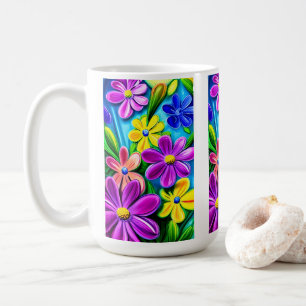 Bright Colourful Daisy Flowers Coffee Mug