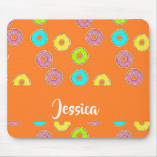 Bright colourful doughnuts mouse pad