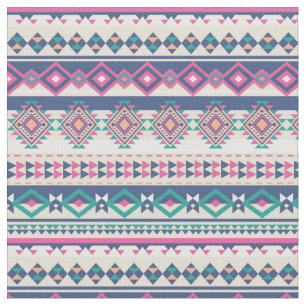 Bright Colourful Ethnic Tribal Pattern Fabric