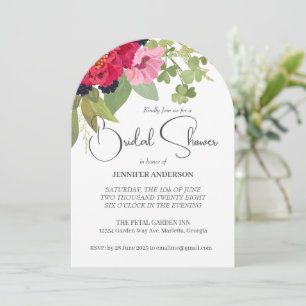 Bright & Colourful Floral Garden Bridal Shower Invitation