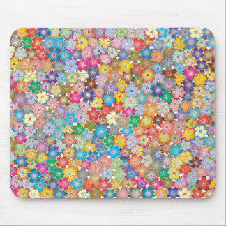 bright colourful flowers mouse pad