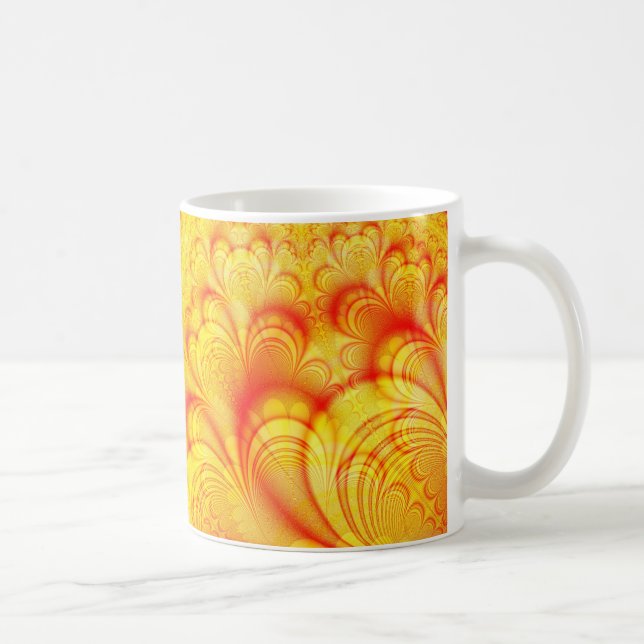 Bright Colourful Fractal Art Coffee Mug (Right)
