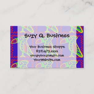 Bright Colourful Fun Toucan Tropical Bird Pattern Business Card
