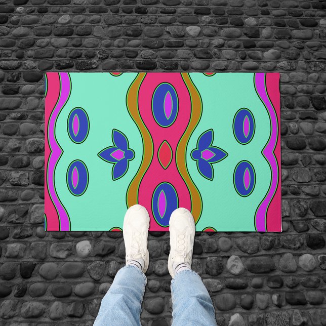 Bright Colourful Funky Abstract Art Doormat (Creator Uploaded)