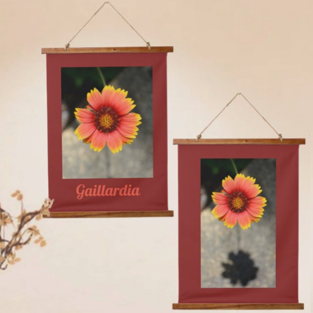 Bright Colourful Gaillardia Flower Photographic Hanging Tapestry (Creator Uploaded)