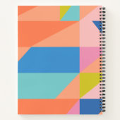 Bright Colourful Geometric Shapes Personalised Nam Notebook (Back)