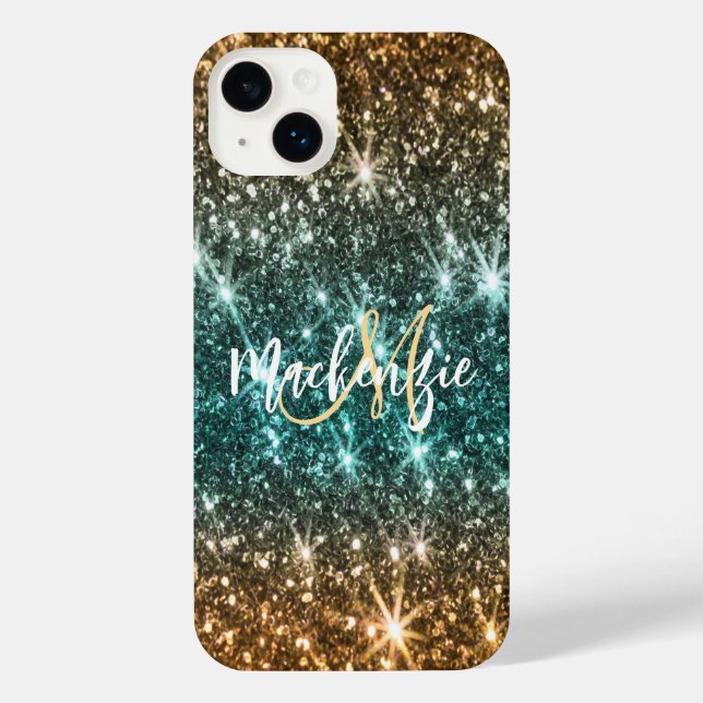 Bright Colourful Glitter iPhone Case (Back)