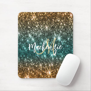 Bright Colourful Glitter Mouse Pad